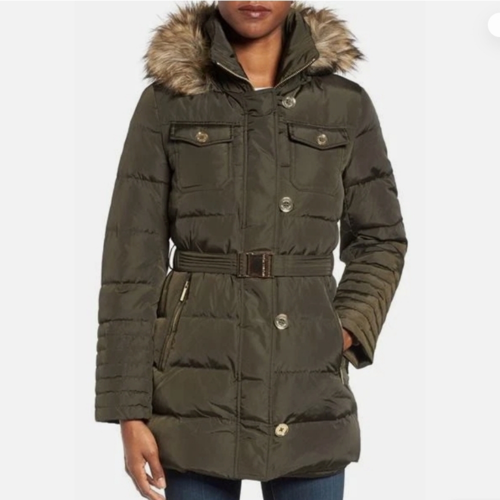 Michael Kors Dark Green Puffer Jacket